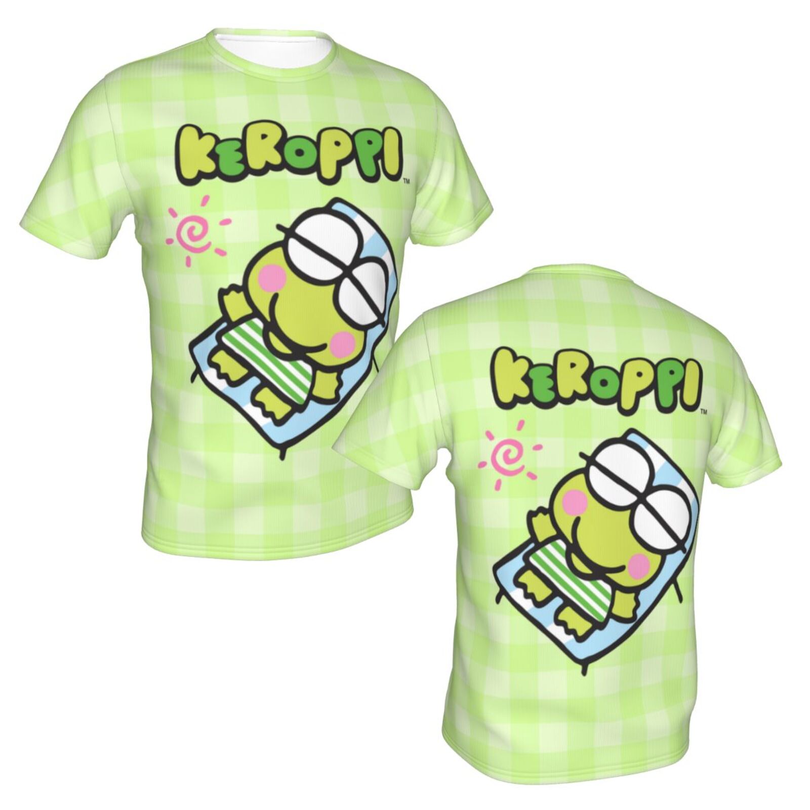 Unisex Keroppi T Shirts 3D Printed Short Sleeve Shirts Casual Graphics Tees For Adult Men Women